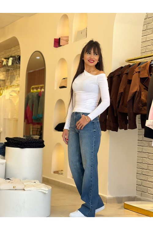 Geniş Paça Kot Pantolon – Yüksek Bel Kadın Jean | Rahat ve Trend Tarz